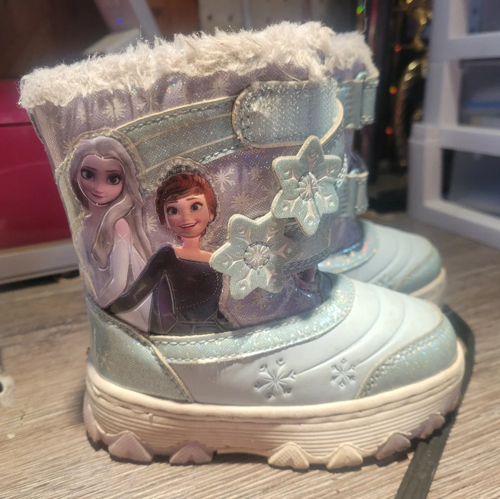 Disney Frozen Kids Snow Boots Toddler Size 7